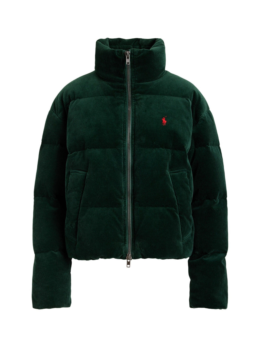 RALPH LAUREN WOMEN Corduroy Down Puffer Jacket Northwest Pine