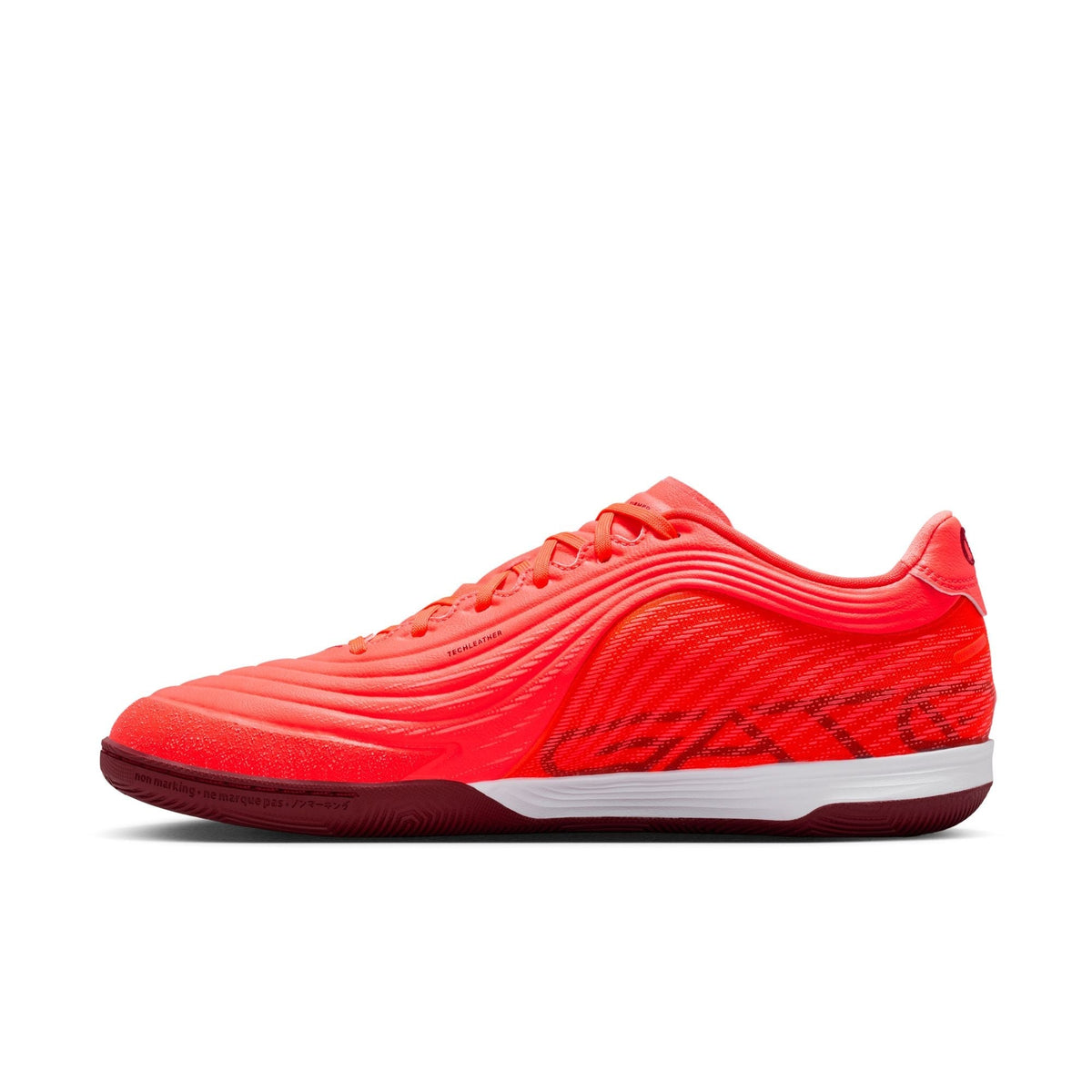 Nike Tiempo Reactgato IN Indoor/Court Low-Top Soccer Shoes -Bright Crimson/Team Red